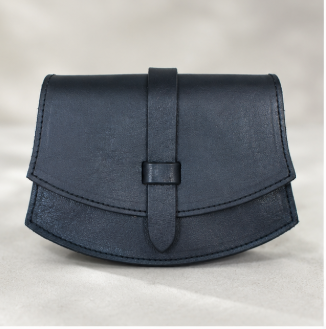 Classic Black Leather Belt Pouch